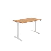 Astin Economy Single Motor Sit/Stand Desk 1400x800x705-1220mm Norweigian Beech/White KF800014