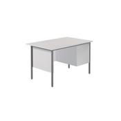5 Star Modara Desk 2 Drw Fixed Pedestal 1200x730mm White KF800037 image