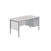 5 Star Modara Desk 2 Drw Fixed Pedestal 1500x730mm White KF800059 image