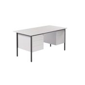 5 Star Modara Desk 2/3 Drw Fixed Pedestal 1500x730mm White KF800093 image