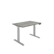 Polaris Dual Motor Sit/Stand Desk 1200x800 Grey Oak/Silver KF800101