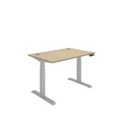 Polaris Dual Motor Sit/Stand Desk 1200x800 Oak/Silver KF800104