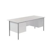 5 Star Modara Desk 2/3 Drw Fixed Pedestal 1800x730mm White KF800108 image
