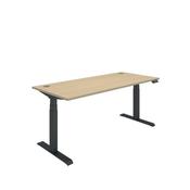 Polaris DM Sit/Stand Height Adjustable Desk 1800x800 Oak/Blk KF800140