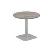 5 Star Forge Mid Round Table 800mm Grey Oak/Silver KF800212 image