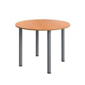 5 Star Modara Round Pole Leg Meeting Table 1000x730mm Beech KF800233 image