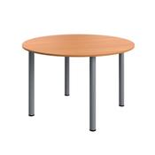 5 Star Modara Round Pole Leg Meeting Table 1200x730mm Beech KF800234 image