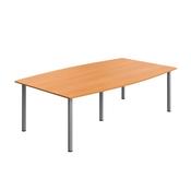 5 Star Modara Barrel Shaped Boardroom Table 2400x730mm Beech KF800240 image