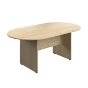5 Star Modara Oval Wooden Boardroom Table 1800x730mm Oak KF800264 image