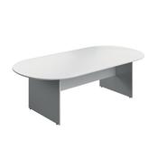 5 Star Modara Oval Wooden Boardroom Table 2400x730mm White KF800288 image