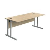 5 Star Modara Twin Upright Desk 1800x800x730mm Oak/White KF800307