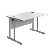 5 Star Modara Twin Upright Desk 1200x800x730mm White/White KF800310