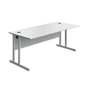 5 Star Modara Twin Upright Desk 1800x800x730mm White/White KF800313