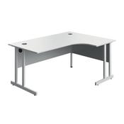5 Star Modara TU RH Radial Desk 1600x1200x730mm White/White KF800315