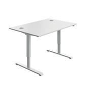 5 Star Modara SM Sit/Stand Height Adj Desk 1200x800 Wht KF800326 image