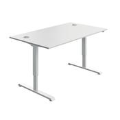 5 Star Modara SM Sit/Stand Height Adj Desk 1400x800 Wht KF800329 image