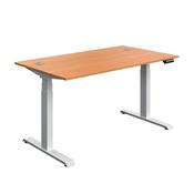 5 Star Modara DM Sit/Stand Height Adj Desk 1400x800 Bch/Wht KF800337 image