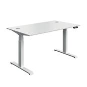 5 Star Modara DM Sit/Stand Height Adj Desk 1400x800 Wht KF800339 image