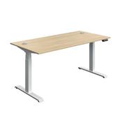 5 Star Modara DM Sit/Stand Height Adj Desk 1600x800 Oak/Wht KF800345 image