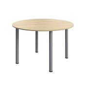 5 Star Modara Round Pole Leg Meeting Table 1200x730mm Oak KF800370