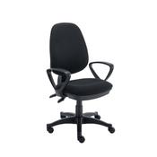 Two Lever Sheaf Operator Chair Black with Fixed Arms KF800371 image