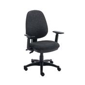 Two Lever Sheaf Operator Chair Charcoal with Adjustable Arms KF800374 image