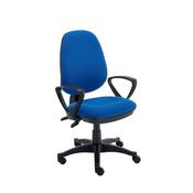 Two Lever Sheaf Operator Chair Royal Blue with Fixed Arms KF800375 image