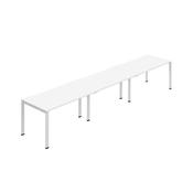 Jemini Three Person Bench Desk 1200x800mm White Set of 3 KF800398 image