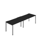 Jemini Two Person Bench Desk 1400x800mm Black/Silver (Set of 2) KF800454
