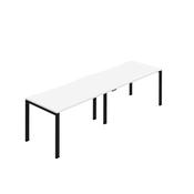 Jemini Two Person Bench Desk 1600x800mm White/Black (Set of 2) KF800479
