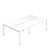 Jemini Four Person Back-to-Back Bench Desk White/White KF800514 image