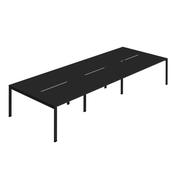 Jemini Six Person Back-to-Back Bench Desk Black/Black KF800569 image
