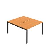 Jemini Two Person Back-to-Back Bench Desk Beech/Black KF800582