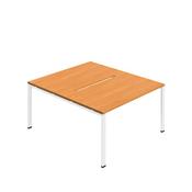 Jemini Two Person Back-to-Back Bench Desk Beech/White KF800584