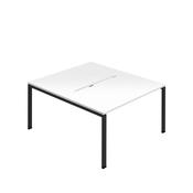Jemini Two Person Back-to-Back Bench Desk White/Black KF800596