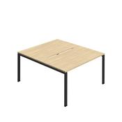 Jemini Two Person Back-to-Back Bench Desk Nova Oak/Black KF800609