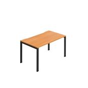 Jemini One Person Bench Desk 1200x800mm Beech/Black KF800631 image