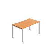 Jemini One Person Bench Desk 1200x800mm Beech/Silver KF800633 image