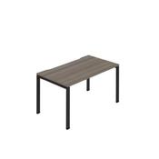 Jemini One Person Bench Desk 1400x800mm Grey Oak/Black KF800655 image
