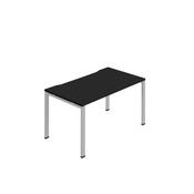 Jemini One Person Bench Desk 1600x800mm Black/Silver KF800669 image