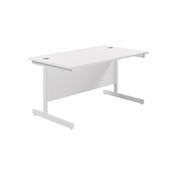 Jemini Single Rectangular Desk 1200x800x730mm White/White KF801099 image