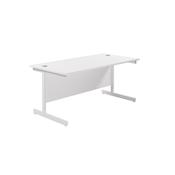Jemini Single Rectangular Desk 1600x800x730mm White/White KF801331 image
