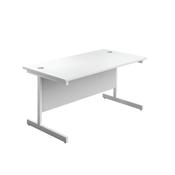 First Rectangular Cantilever Desk 1200x800x730mm White/White KF803362 image