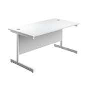 First Rectangular Cantilever Desk 1800x800x730mm White/White KF803546 image