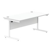 Astin Rectangular Single Upright Cantilever Desk 1600x800x730mm Arctic White/Arctic White KF803627 image