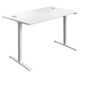 First Economy Sit/Stand Height Adjustable Desk 1200x800 Wht KF803802