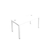 Jemini 1 Person Bench Desk 1200x800x730mm White/White KF808510