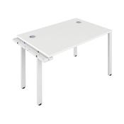 Jemini 1 Person Extension Bench Desk 1600x800x730mm White/White KF809296