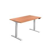 Jemini Sit/Stand Height Adjustable Desk 1600x800 Bch/Wht KF809982