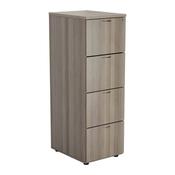 Jemini Essentials 4 Drawer Filing Cabinet 464x600x1365mm Grey Oak KF81091 image